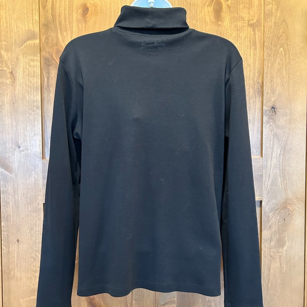 L.L. Bean Pima Cotton Turtleneck in Black - Picture 11 of 12